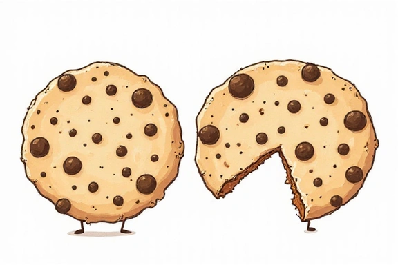 Ilustracja ciasteczek internetowych symbolizujących pliki cookie